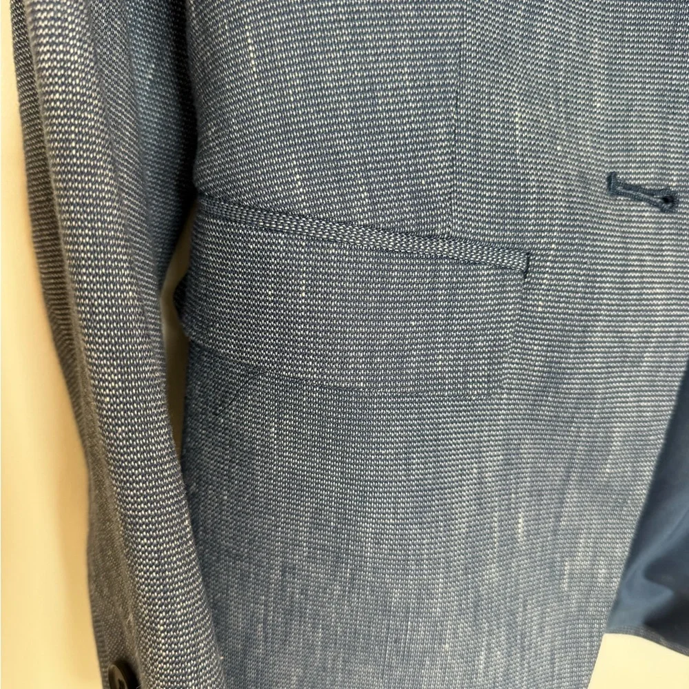 LOFT Textured Blue Jacket - Picture 3 of 7